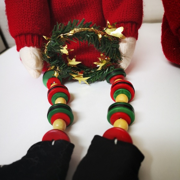 Christmas ornaments 9" tall two. Wooden button leg - Picture 3 of 3